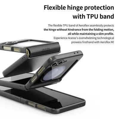 Cover Samsung Z Flip 6 Aero Flex Case With Dual Layer Protection Araree - Black
